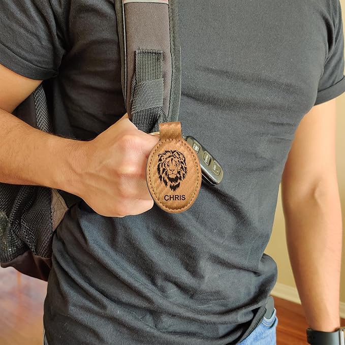 LaserGram Oval Keychain, Sunflowers, Personalized Engraving Included