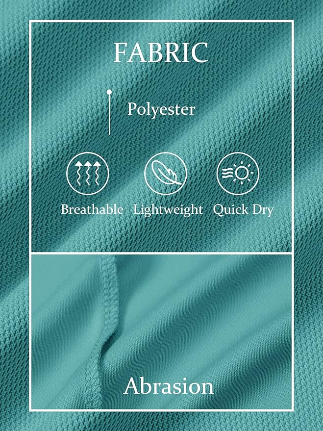 TACVASEN Mens Golf Shirt Dry Fit Mens Polo Shirts Short Sleeve Performance Golf Polos for Men with Collar Work Shirts