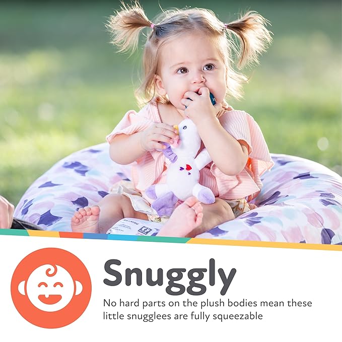 Nuby Calming Natural Flex Snuggleez Pacifier with Plush Combo Set for Cuddling, Elephant