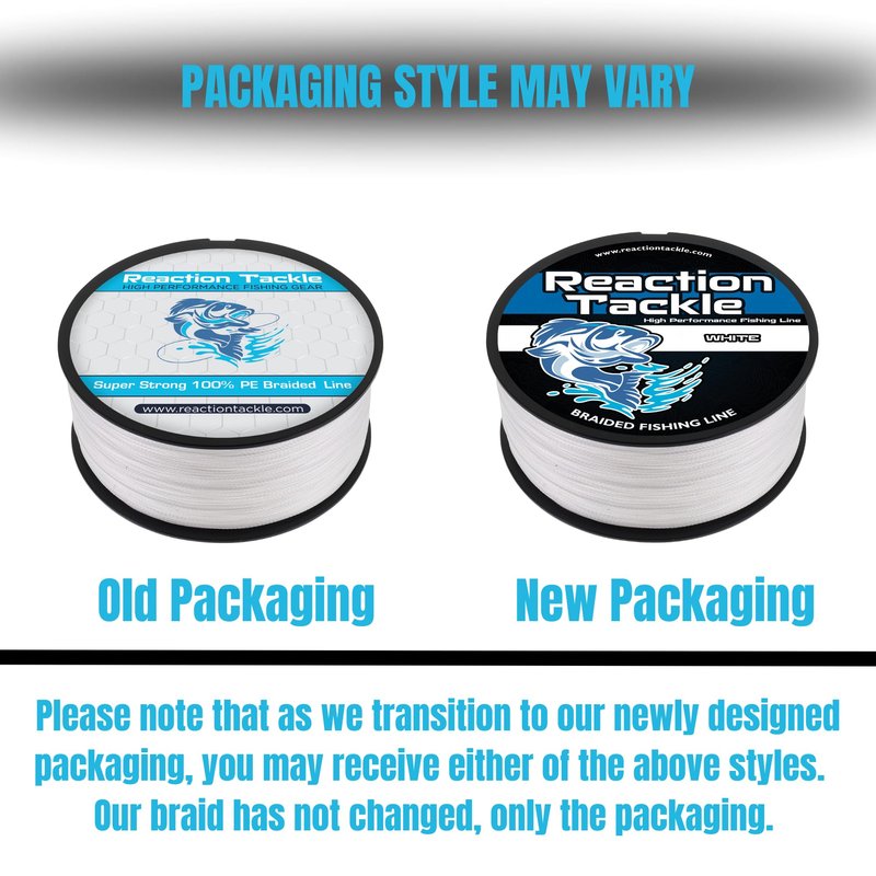 Reaction Tackle Braided Fishing Line Sea Blue 25LB 1000yd