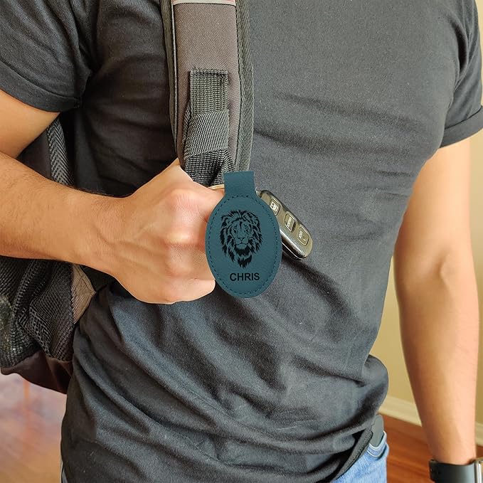 LaserGram Oval Keychain, Disc Golf, Personalized Engraving Included