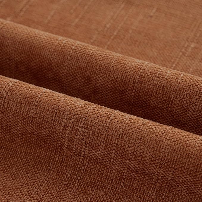MIULEE 26x26 Inch Euro Textured Chenille Fall Throw Pillow Covers Dark Rust | Pack of 2 Decorative Soft Throw Pillows,Solid Textured Cushion Covers,Modern Home Decor for Bed Couch Sofa Bedroom Livingroom