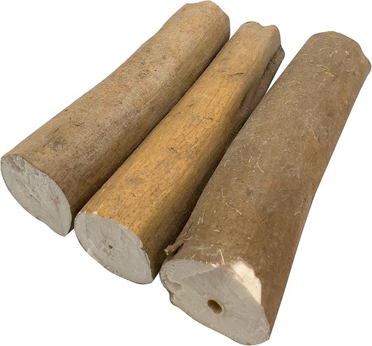 by M&M 5503 Natural Sola Skin Log PK3 - Handcut Sola Wood Bird Foot Toys, Thin Layer of Outer Bark, Lightweight, Chewable, Versatile, Great for Med to Large Size Pet Birds