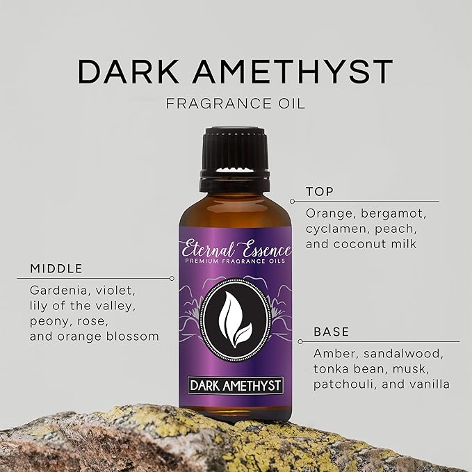 Eternal Essence Oils Dark Amethyst 30ml Premium Fragrance Oil - for Candle, Soap Making, Aromatherapy, Diffusers, Home Care, & Humidifiers