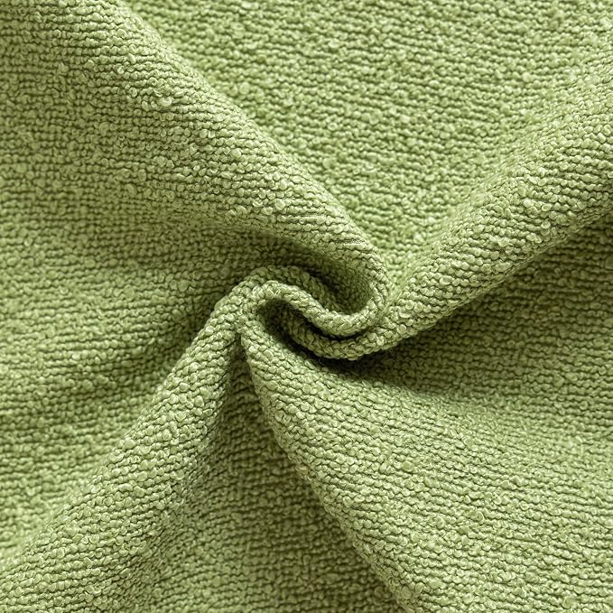 Foindtower Pack of 2 Textured Boucle Throw Pillow Covers Accent Solid Pillow Cases Cozy Soft Decorative Couch Cushion Case for Couch Chair Sofa Bedroom Living Room Home Decor 18x18 Inch Lime Green