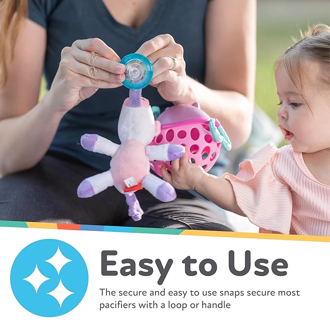Nuby Calming Natural Flex Snuggleez Pacifier with Plush Combo Set for Cuddling, Elephant