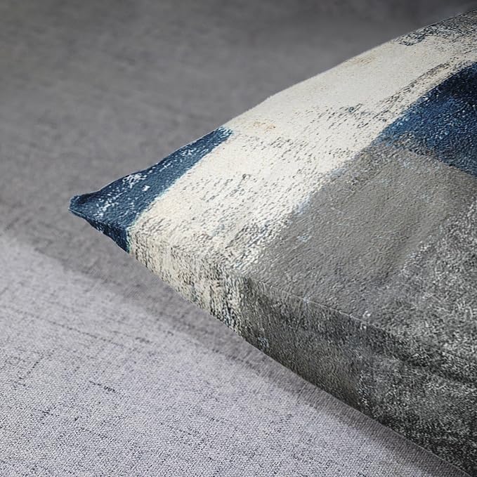 Emvency Throw Pillow Covers Set of 2, 12 x 20 Inch, Abstract Modern Blue | Gray Painting Outdoor Decorative Square Pillow Cases Couch Cushion Case for Couch Bed Sofa Living Room Home Decor