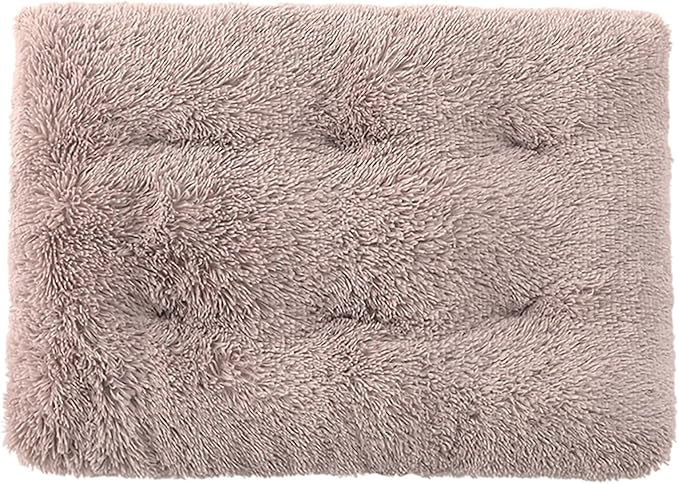 Dog Crate Mat, Dog Bed for Large Dogs, Comfy Fluffy Kennel Pad Anti-Slip for Dog beds & Furniture, Quilted Dog Bed for Pets for Medium/Small Dogs Cats (Color : Brown, Size : 30x21)