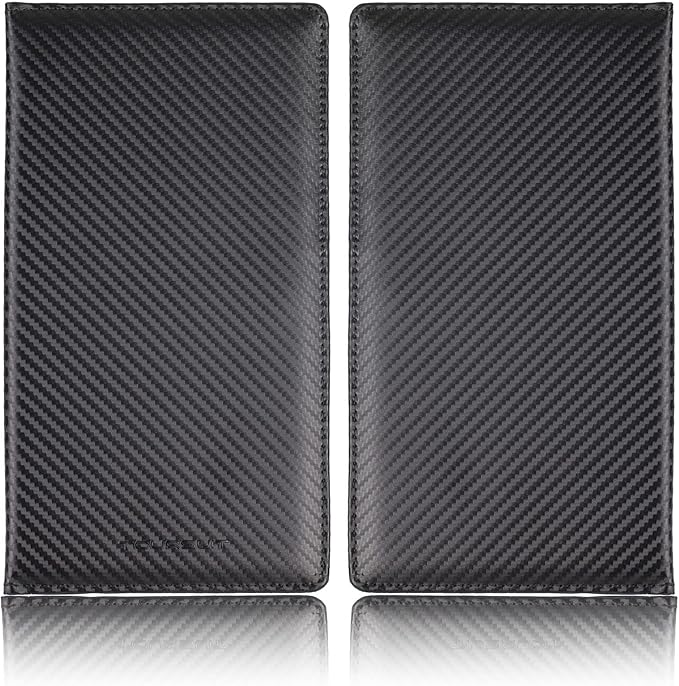 TOURSUIT Car Registration & Insurance Card Holder, Carbon Fiber Black | Vehicle License Document Organizer, Glove Box Compartment, Interior Car Accessories, For Women Men