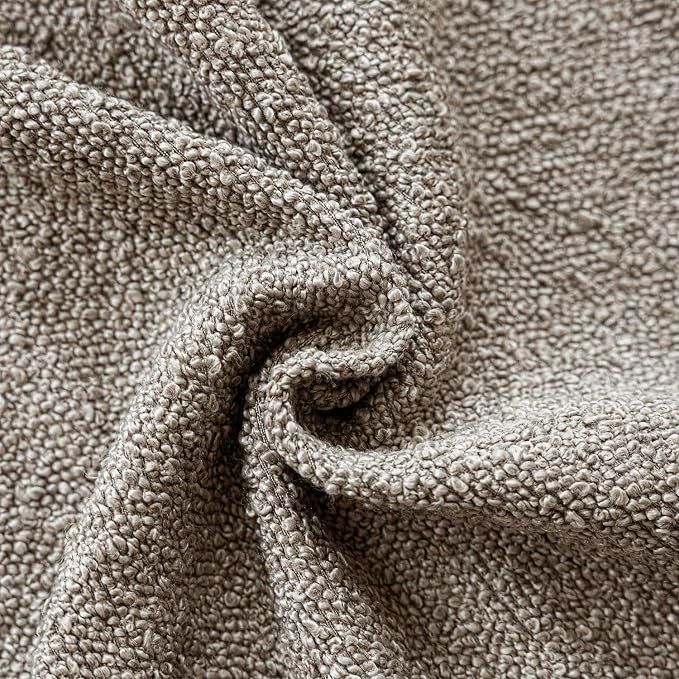 Foindtower Pack of 2, Decorative Textured Boucle Throw Pillow Covers Modern Accent Solid Pillow Cases Cozy Soft Couch Cushion Case for Chair Sofa Bedroom Living Room Home Decor 22x22 Inch Light Taupe