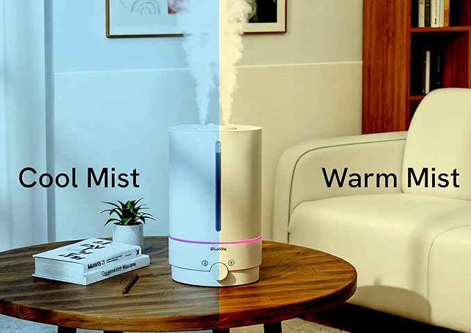 BlueHills Premium Set of Two Large 5000 ML XL and 3000 ML Essential Oil Diffusers Humidifier Combo for Large Room Home with Décor LED Lights Great Gift – Value Pack of White and Dark Wood Grain