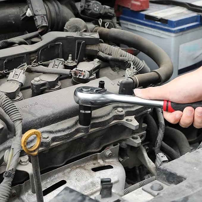 13?멠iece 3/8??Drive Metric Deep Impact Socket Set, 6?멠oint Laser?멐tched 7??9 mm, Chrome?멝oly Steel, Heavy?멏uty Storage Case