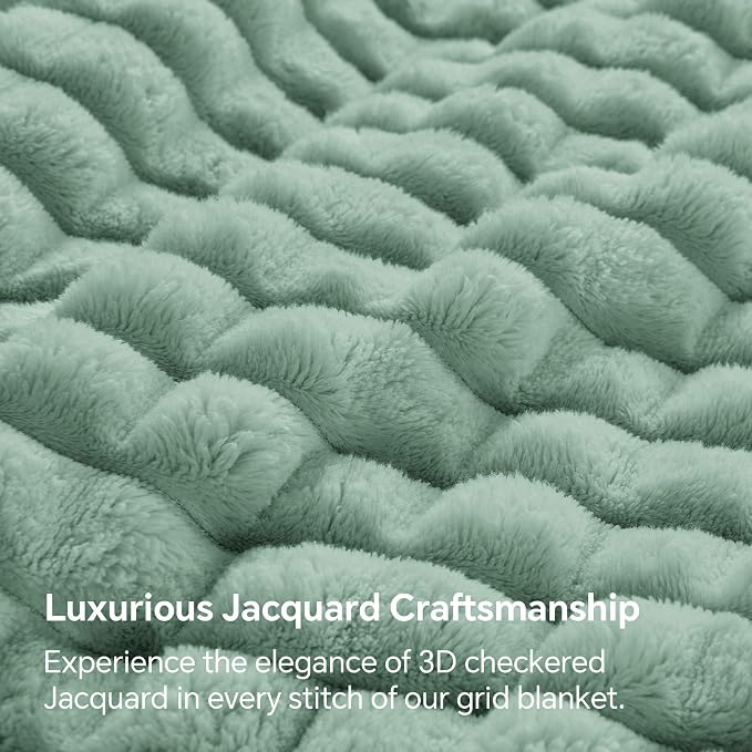 BEDELITE Sage Green Fleece Throw Blanket for Couch, 50x60 Inches | Soft Warm Fuzzy Fluffy Blanket for Bed Sofa, Lightweight Plush Cozy Blankets for Home Room Decor, Gift for Women, All Season