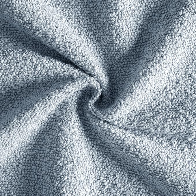 MIULEE 18x18 Decorative Lumbar Boucle Couch Pillow Covers Sky | Set of 2 Textured Neutral Throw Pillow Covers, Accent Solid Pillowcases, Sofa Living Room Home Decor