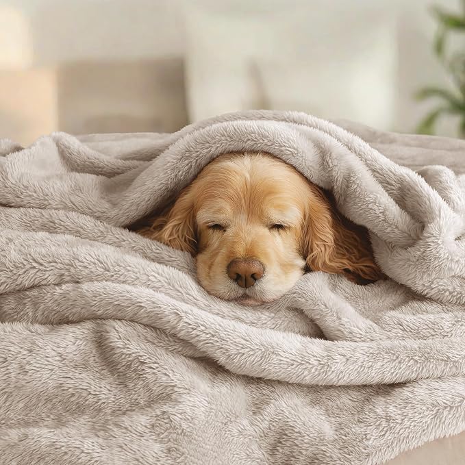 Exclusivo Mezcla Fuzzy Plush Fleece Bed Blanket Twin XL Size, Camel | 90x66 Inches, Super Soft and Cozy Bed Blanket, Fluffy Blanket for Bed, College Dorm Room Essentials, All Season