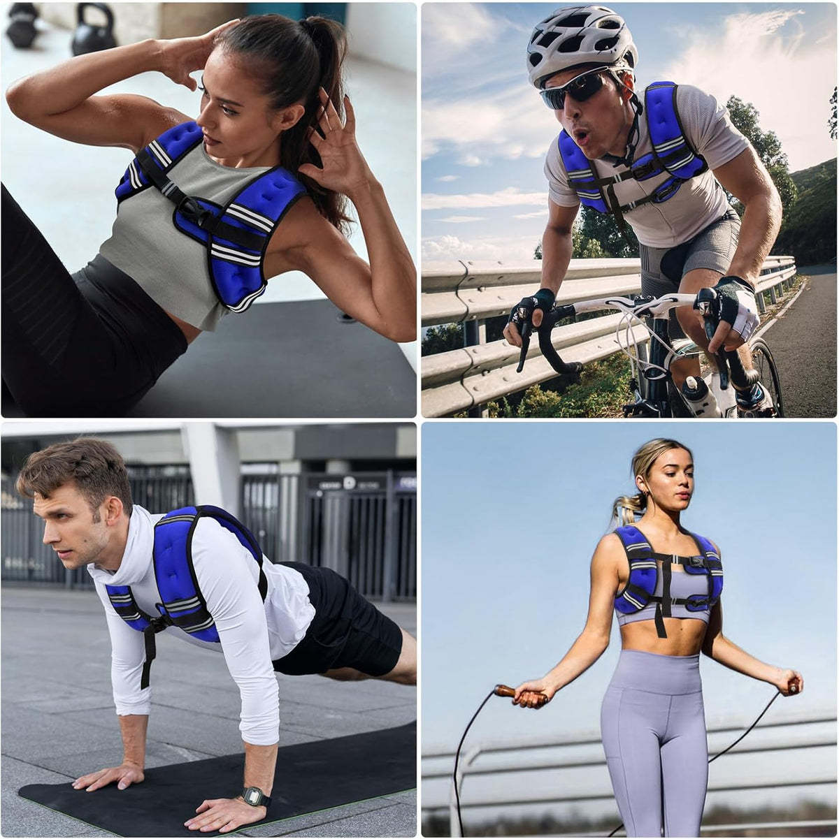 Zeerun Weighted Vest - Adjustable & Reflective Rucking Vest for Walking, Running & Strength Training