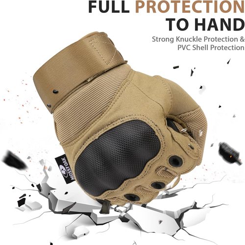 Mossy Oak Tactical Gloves - Touch Screen Airsoft Gloves with Hard Knuckle for Hunting & Hiking