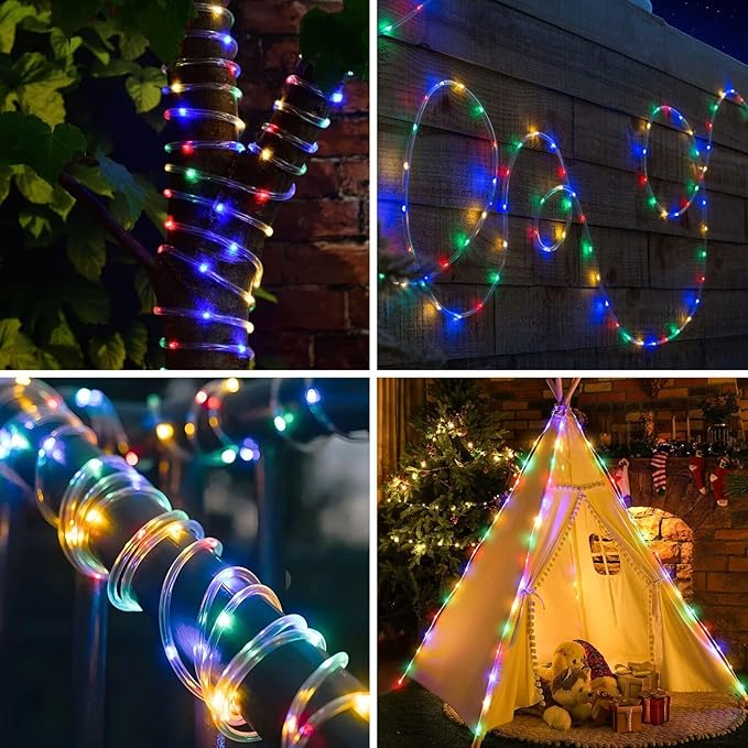 ANJAYLIA 99FT 300 LED Color Changing Rope Lights, 18 Colors Outdoor String Lights with Plug & Remote, Led Rope Lights Outdoor Waterproof, Christmas Lights for Bedroom Deck Halloween Decorations