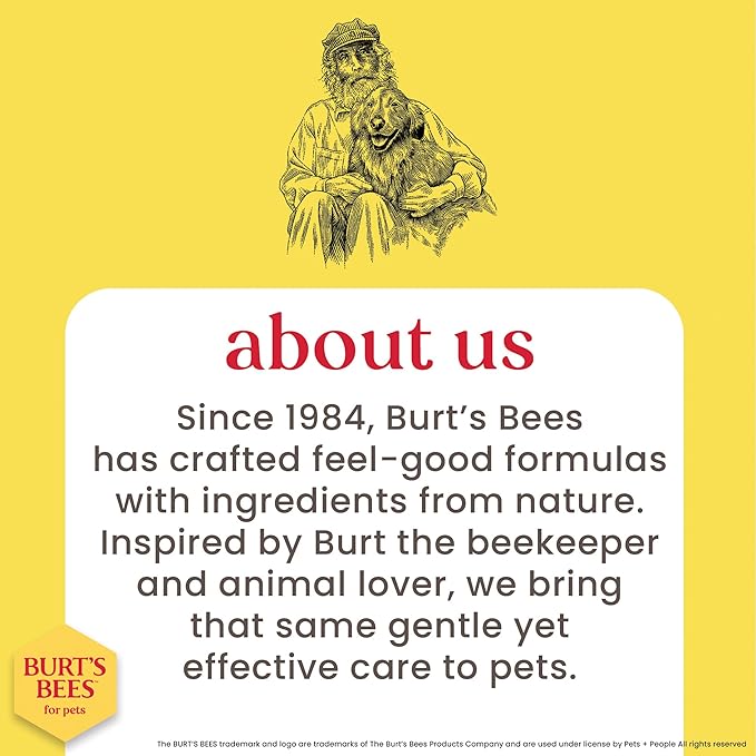 Burt’s Bees for Pets Oatmeal Dog Shampoo with Honey, Soothing Dog Shampoo for Itchy and Sensitive Skin, pH Balanced Formula That Gently Cleans and Moisturizes Dog Coats, 16 Fl Oz