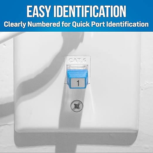 Jonard Tools CM-RJ45/8 RJ45 Cable Identifiers for CM-100, Pack of 8 - Numbered Port Mapping Kit for Ethernet Cables, Network & Telecom Use