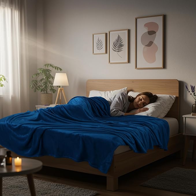 Utopia Bedding Ultra Soft Fleece Bed Blanket King Size Navy (90x102 Inches) | Microfiber Plush Warm Lightweight Breathable Cozy Blanket Anti-Static, All Season Use, Gift for Women and Men