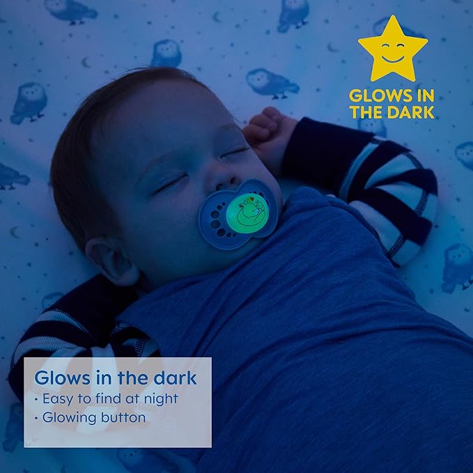 MAM Original Baby Pacifiers 6-16 Months,Binky for Newborn Babies,BPA-Free Skin Soft Silicone Nipple,Glows in The Dark,Developed with Medical Experts,Sterilizer Case,Made in Europe,2 Count (Pack of 2)