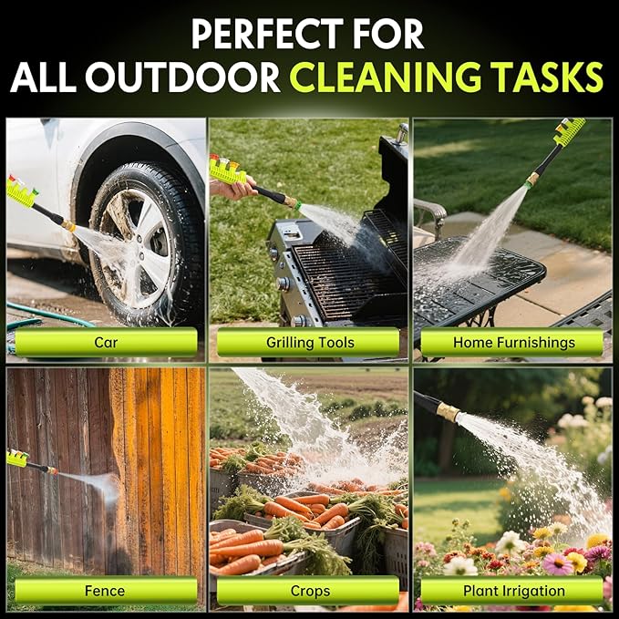 Pressure Washer, Portable Power Washer, 2026 Upgraded 4 Quick Connect Nozzles – High Pressure Cleaning Machine for Car, Driveway, Patio, Fence & Home Cleaning and More