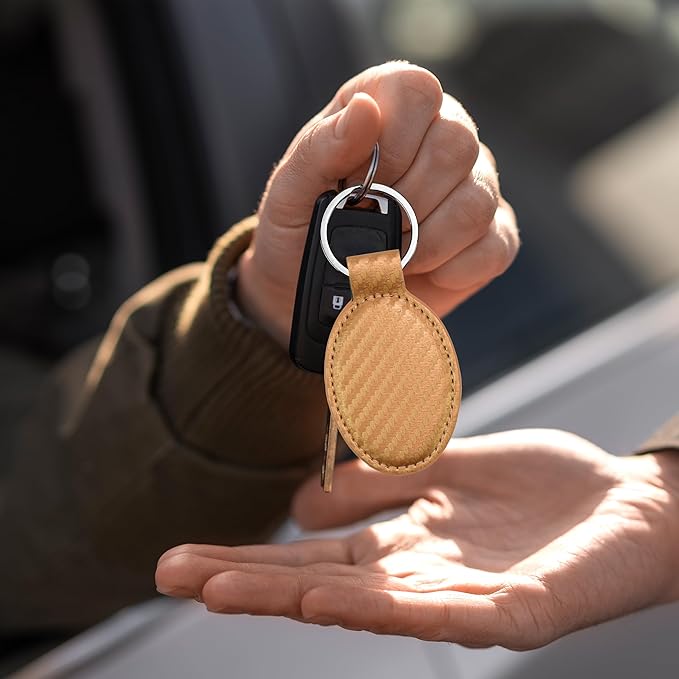 LaserGram Oval Keychain, Sunflowers, Personalized Engraving Included