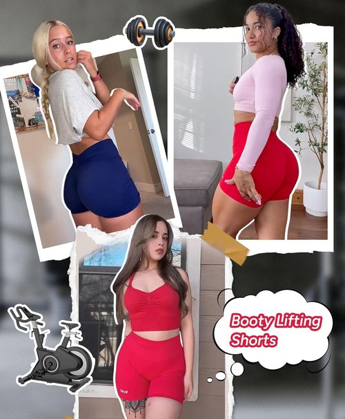 BRXL Scrunch Butt Lifting Shorts - V Back Seamless High Waist Gym Compression Shorts | 5" Length
