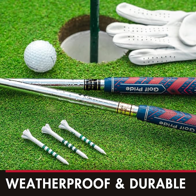 PIN HIGH Personalized Golf Club ID Labels | Weatherproof, Fade Resistant, Laminated Thermal Transfer Labels, Made in The USA, (Free Customization & Shipping), Set of 20, Gold