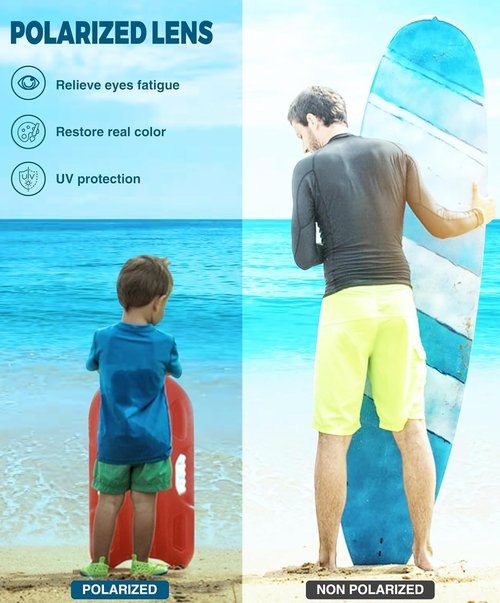 Aegend Swim Goggles for Kids 6-11 | Polarized Anti-Fog UV Protection for Boys & Girls