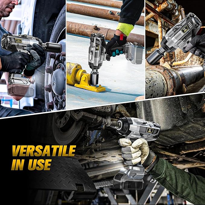 Cordless Impact Wrench 1/2 inch Compatible with Dewalt Battery: 1700FT-LBS High Torque Impact Wrench Heavy Duty Tool - Brushless Electric Impact Gun Includes LED Work Light - Bare Tool Only