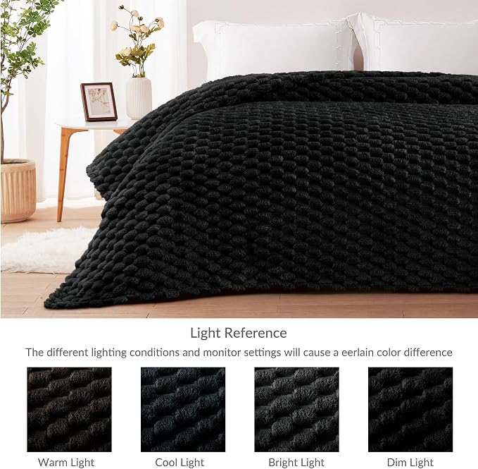 Whale Flotilla Soft 3D Jacquard Fleece Throw Blanket for Couch & Bed, Black | Super Cozy Lightweight Plush Fluffy Throw, Luxury Decorative All‑Season Couch Cover Blanket for Sofa & Office Chair, 50"x60"