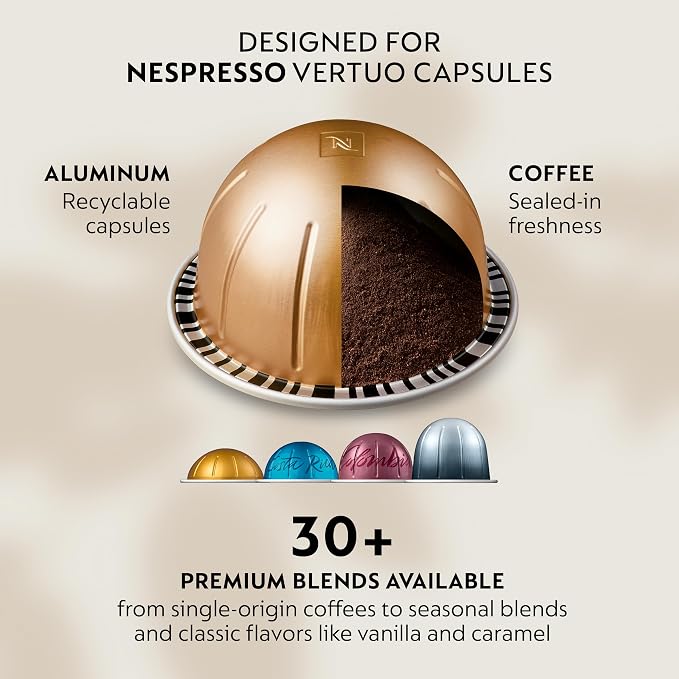 Nespresso Limited-Edition Vertuo Pop+ Coffee and Espresso Maker by Breville, Pistachio