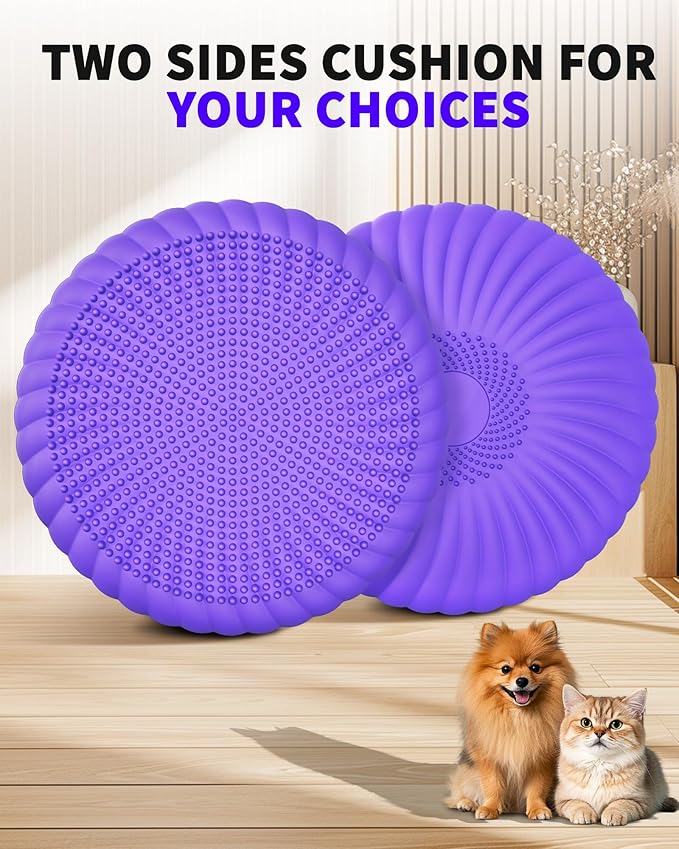 Wobble Cushion with Inflation Pump - Wobble Disk Balance Disc Wiggle Seat for Sensory Kids, Balance Pads