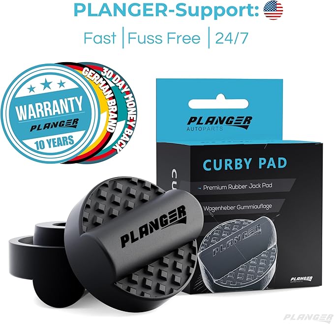 PLANGER® - Curby Pad - Rubber Jack Pad for Audi (Special CAR Brands from Germany) Trolley Jack, Vehicle Lift and Axle Stand - Protects Your Car, SUV