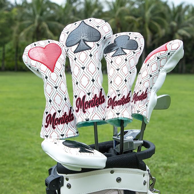 Golf Club Cover Poker Driver Headcover Fariway Wood Headcovers Hybrid Covers Leather Golf Head Cover for Most Brand