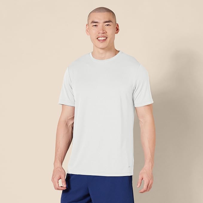 Amazon Essentials Men's Moisture Wicking Breathable Active Performance Tech Gym T-Shirts, Pack of 2