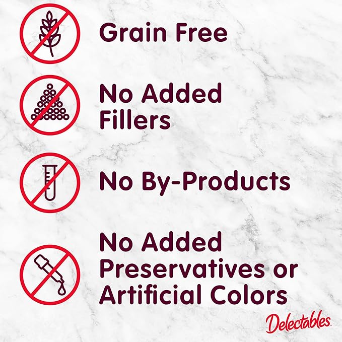 Delectables Squeeze Up Non-Seafood Variety Pack, Creamy Squeezable Puree, Lickable Wet Cat Treats, Grain Free, No Added Fillers, No By-Products, No Added Preservatives, 0.5 Ounces Tube, 72 Tubes Total