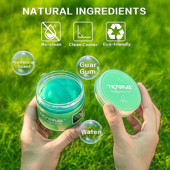 TICARVE Cleaning Gel for Car Detailing Car Cleaning Putty Auto Detailing Gel Detail Tools for Car Interior Cleaner Kit Car Vent Cleaner Automotive Car Cleaner Green