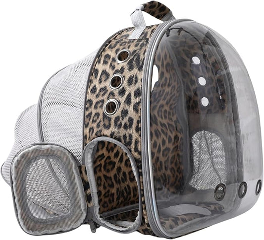 Cat Backpack Carrier Back Expandable Bubble Pet Carrier Backpack for Large Cat, Kitten and Dog, Designed for Hiking, Travelling and Outdoor Use (Back Expandable-Animal)