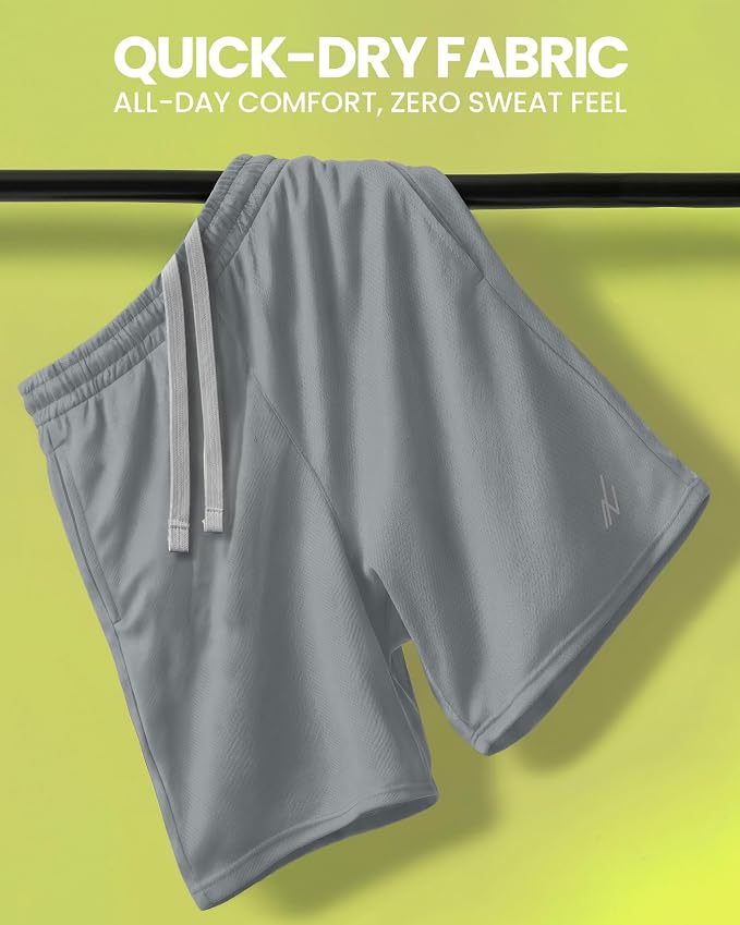 Quick Dry Knit Men's Athletic Shorts Loose-Fit Running Workout Gym Shorts