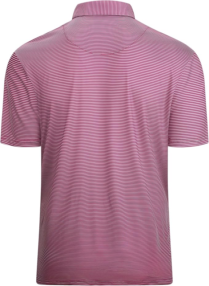 Esabel.C Jacquard Golf Shirts for Men Moisture Wicking Short Sleeve Performance Dry Fit Active Mens Polo Shirts