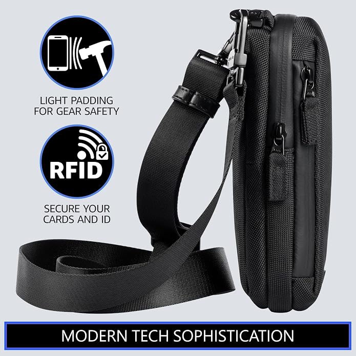 Cell Phone Crossbody Sling Bag EDC ��� RFID Small Shoulder Bag with Urban Tech Aesthetic