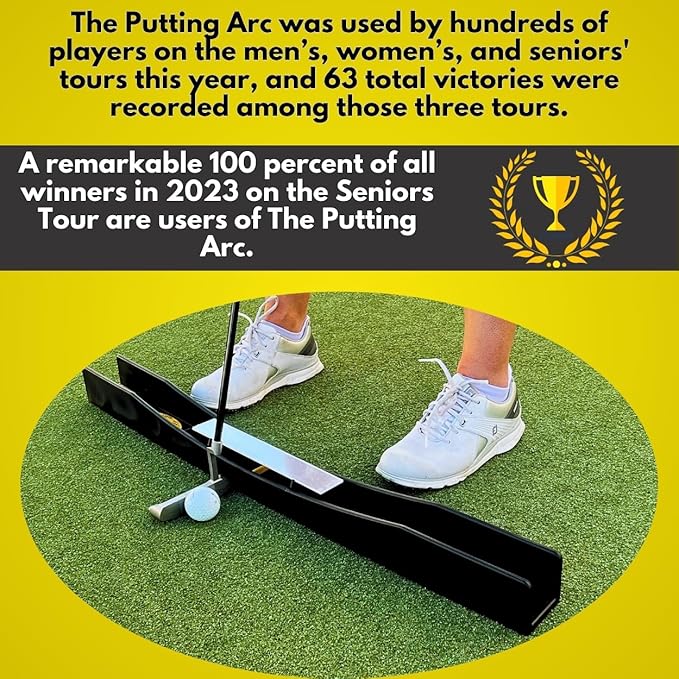 The Putting Arc - MS3D Model - Golf Training Aid Used to Perfect Your Putting and Reduce Your Score! - Practice and Master Your Putting Fundamentals! - Midnight Black - Proudly Made in The USA