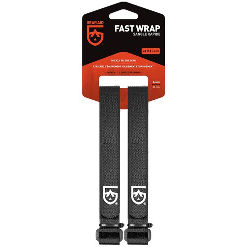 GEAR AID ¾” Fast Wrap Keeps Gear Organized and Secure with Adjustable, Cinch-and-Stick Straps with D-Ring, 24” Length, Pair