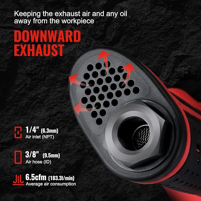 WORKPRO 1/2-Inch Air Impact Wrench, Ergonomic Design, Powerful Torque, Wide Application