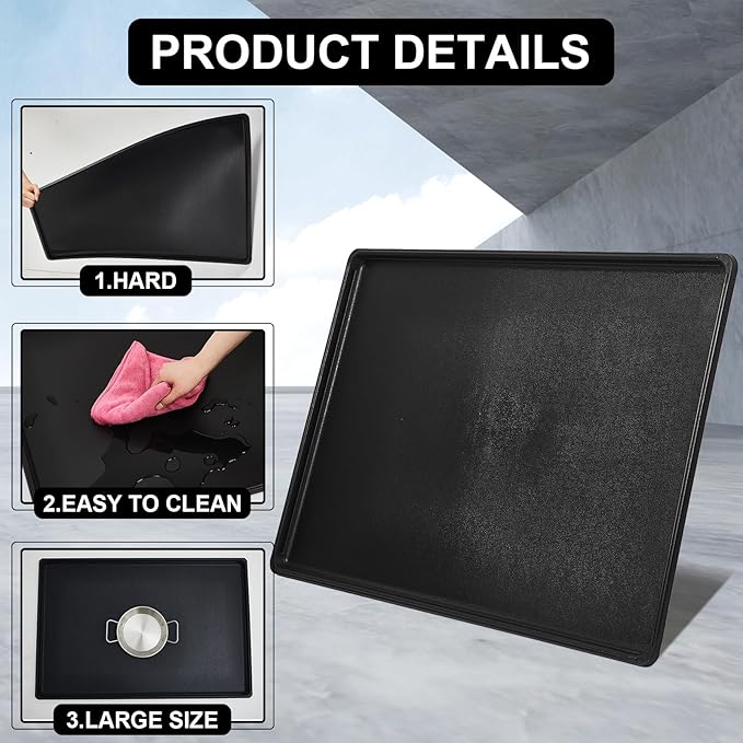 2 Pcs Auto Drip Tray Oil Drip Pan for Under Car Plastic Oil Tray Keep Garage Show Room Driveway Floor Safe and Clean from Fluid Drippings (47 x 30 Inch)