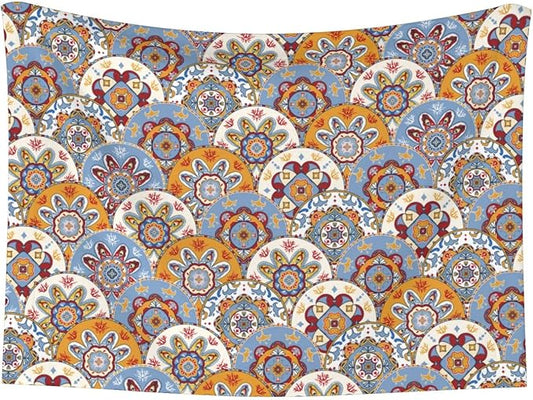 Boho Throw Blanket - Vintage Colorful Floral Blanket for Dog Cat Pet Blankets 30x20 for Couch Sofa Bed