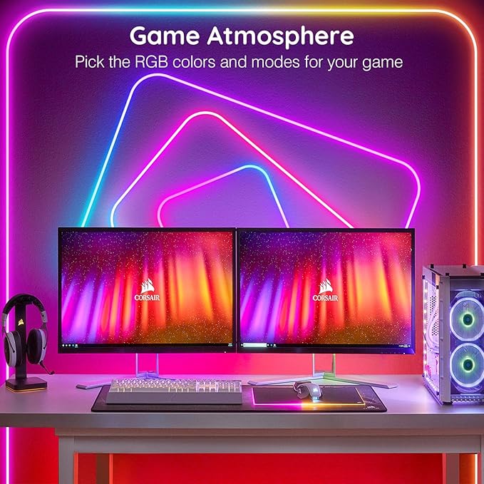 LETIANPAI 20Ft Neon Rope Lights,Flexible Led Rope Lights Control with App/Remote,Multiple Modes Music Sync Gaming RGB Led Neon Lights for Bedroom Outdoor